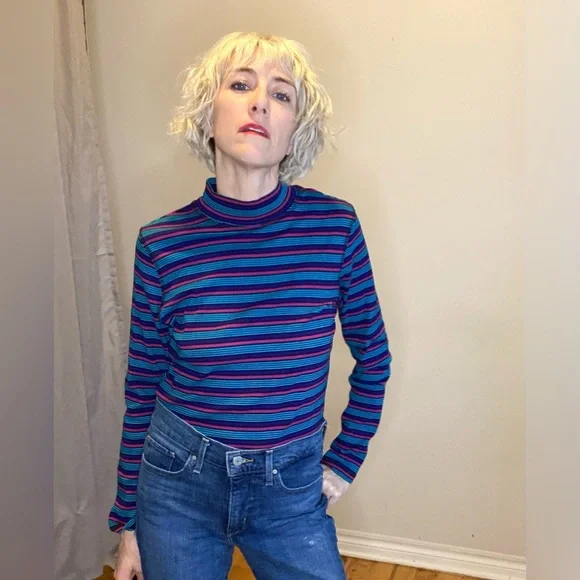 Northern Reflections Striped Turtleneck - Picture 4 of 10